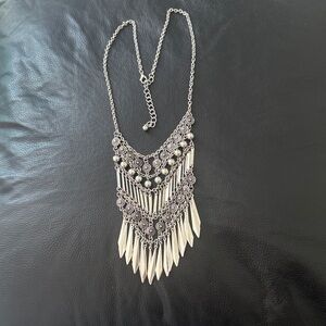 Elegant Silver Statement Necklace